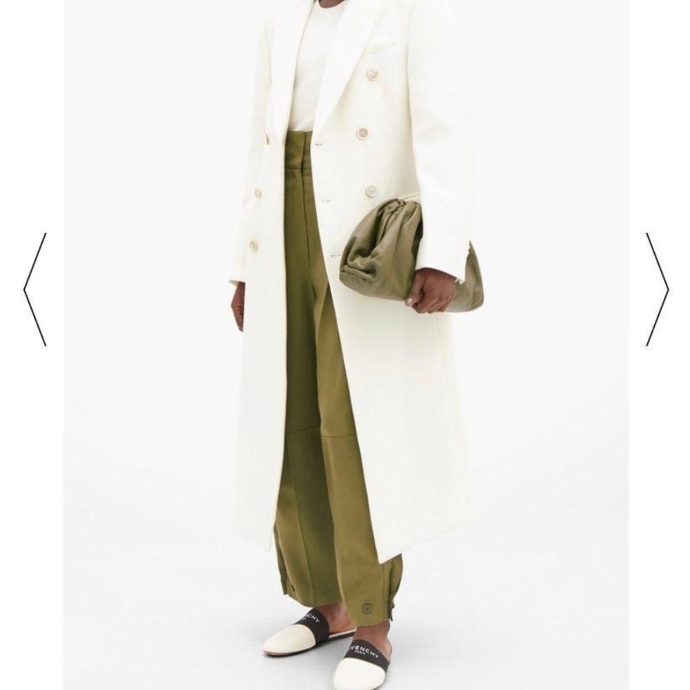 (Sold) Givenchy Bedford Flat Leather Mules Cream - Picture 5 of 12